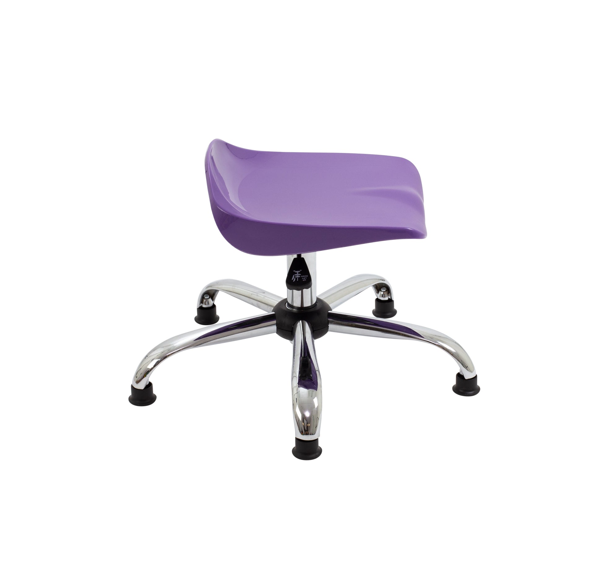 Titan Swivel Junior Stool with Chrome Base and Glides
