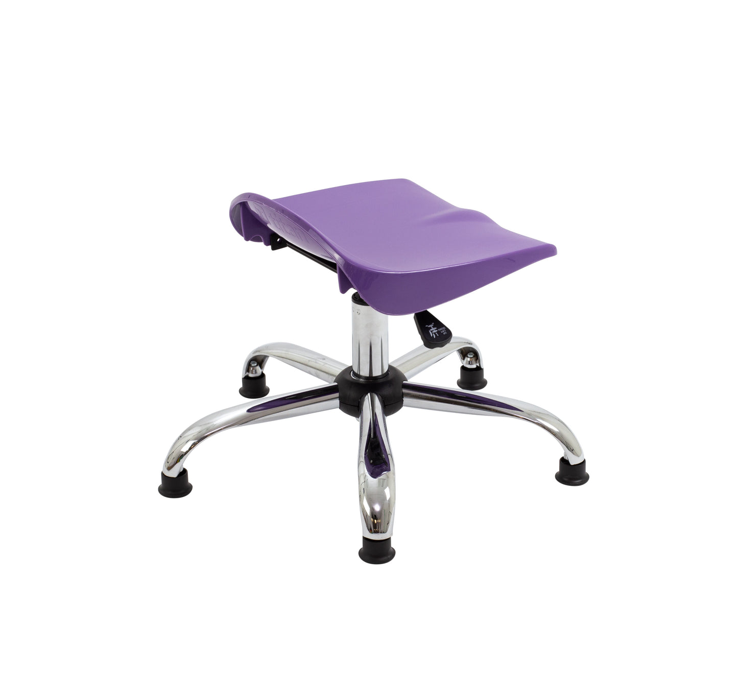 Titan Swivel Junior Stool with Chrome Base and Glides