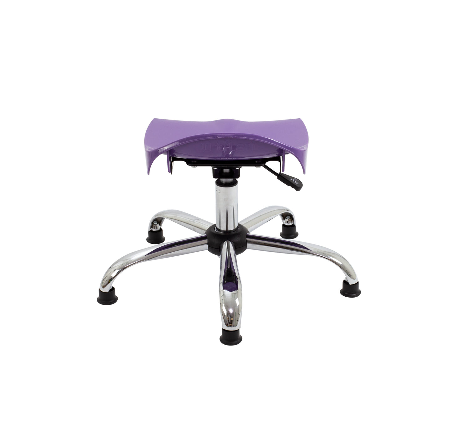 Titan Swivel Junior Stool with Chrome Base and Glides