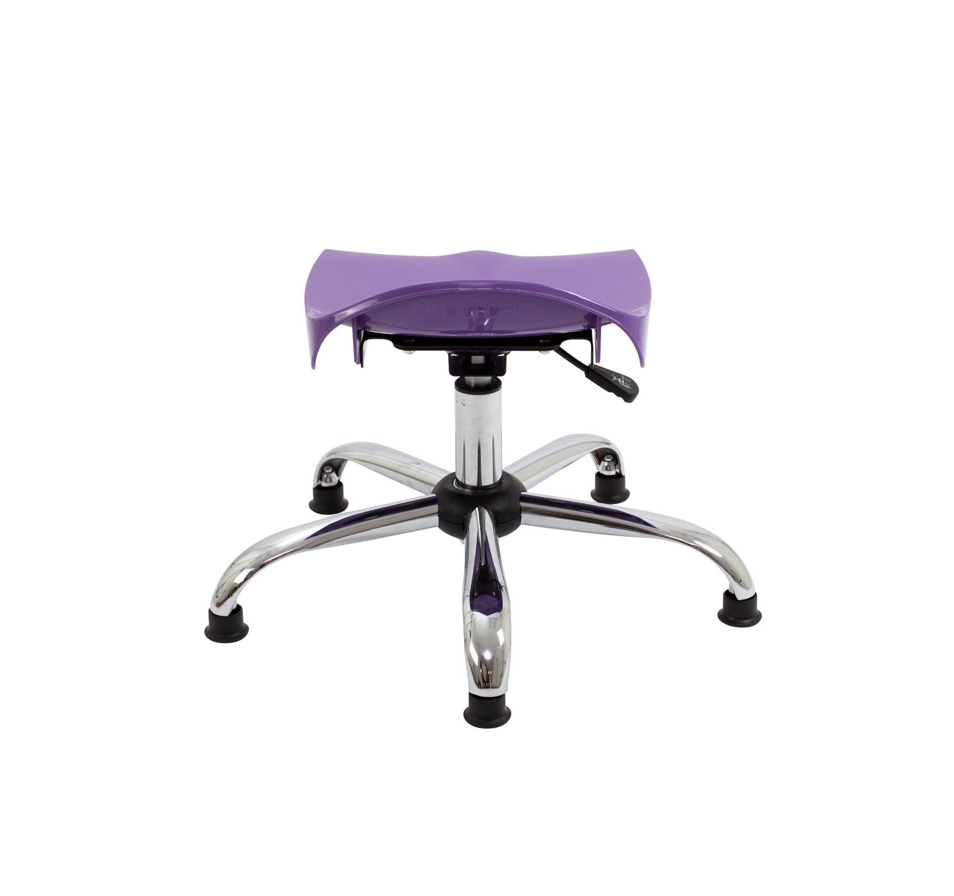 Titan Swivel Junior Stool with Chrome Base and Glides