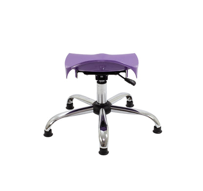 Titan Swivel Junior Stool with Chrome Base and Glides