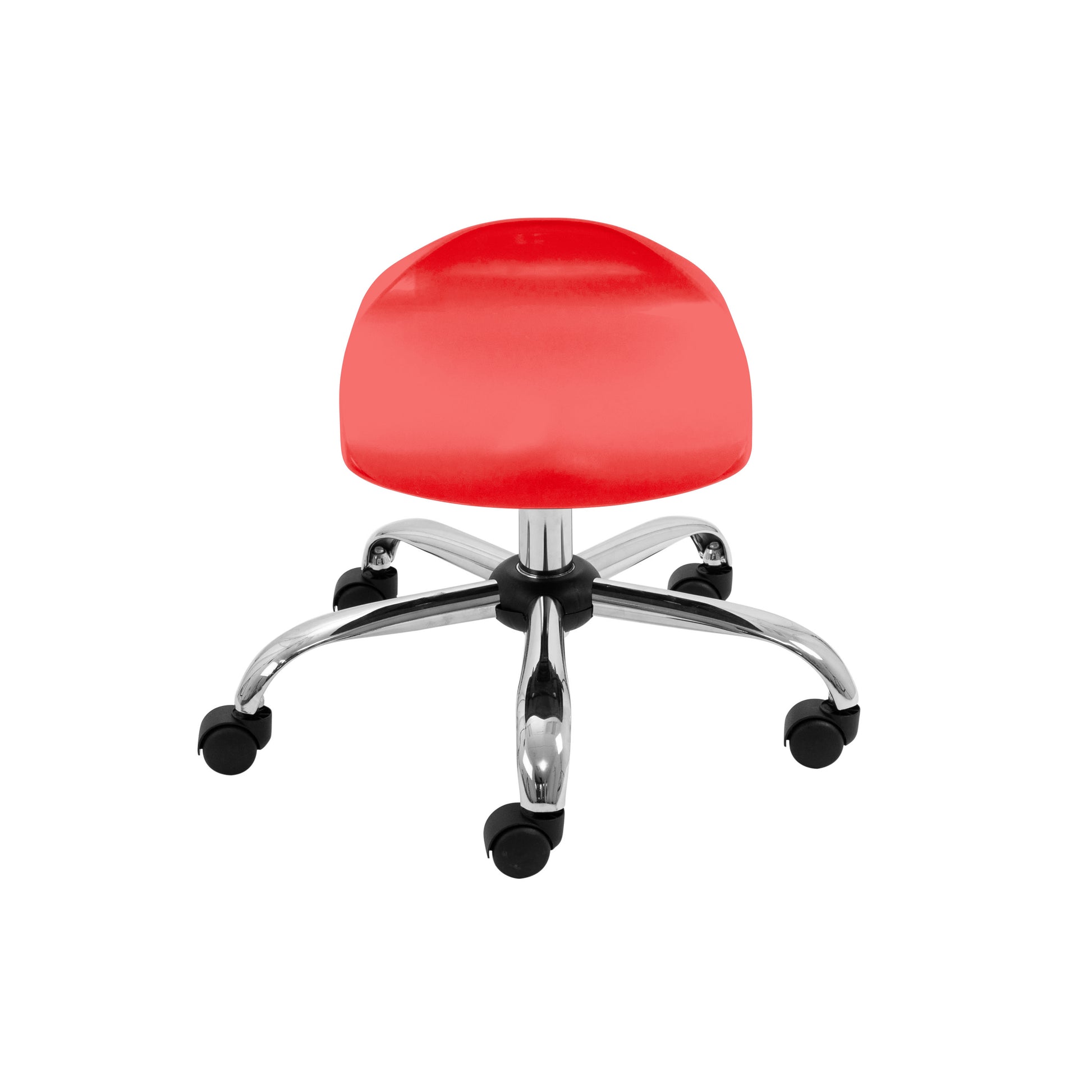 Titan Swivel Junior Stool with Chrome Base and Castors