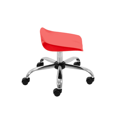 Titan Swivel Junior Stool with Chrome Base and Castors