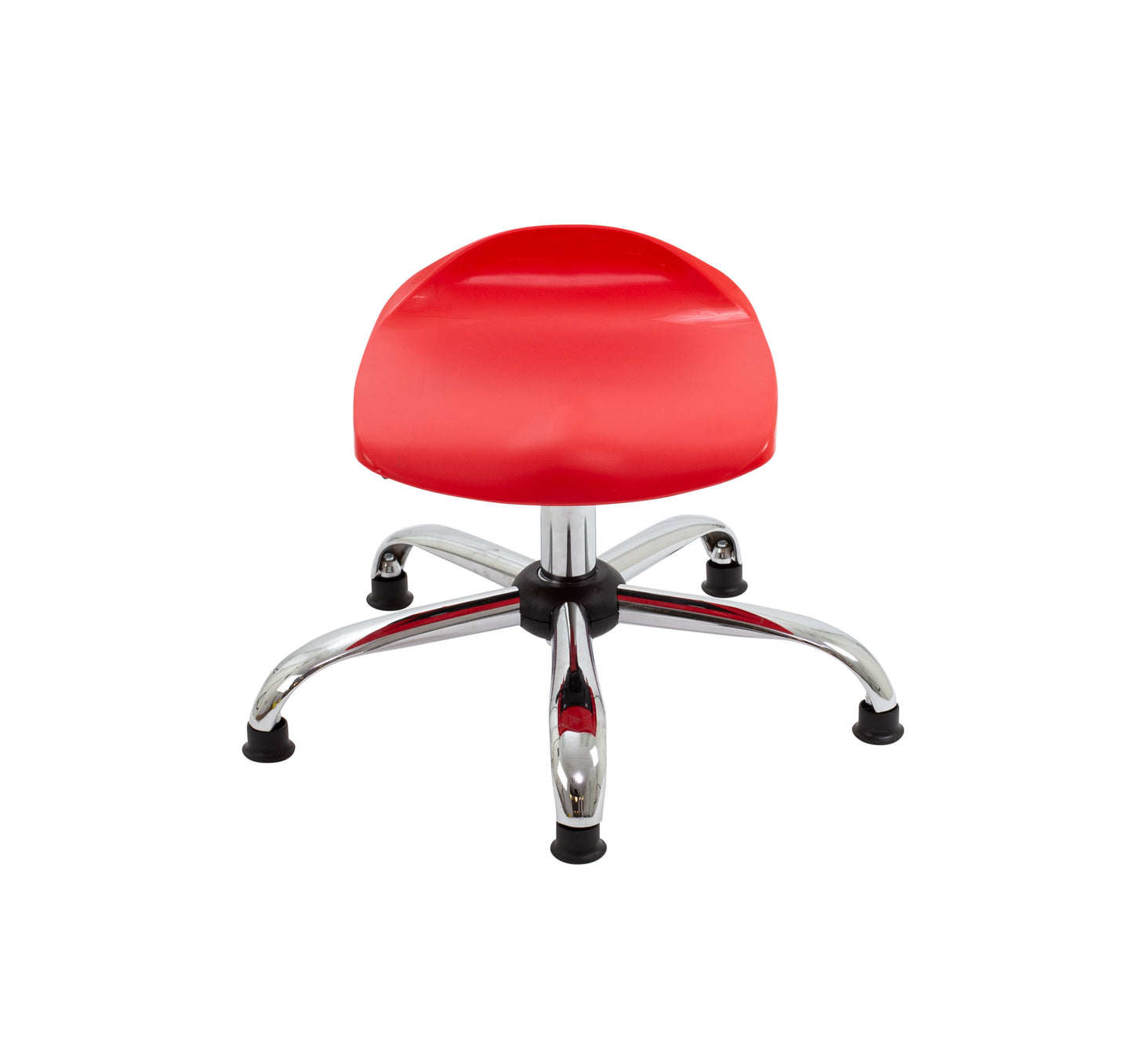 Titan Swivel Junior Stool with Chrome Base and Glides