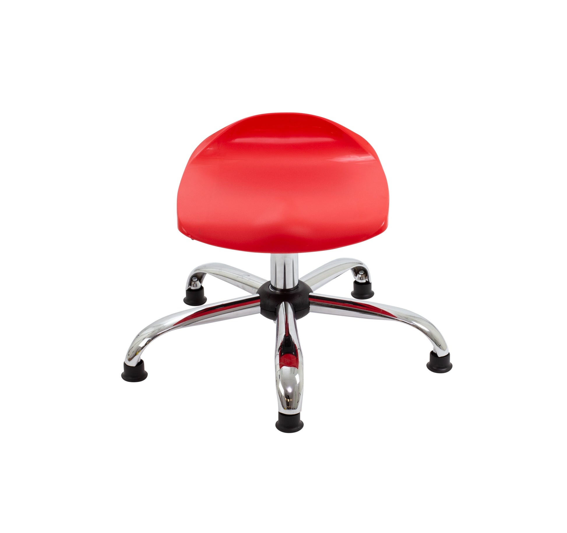 Titan Swivel Junior Stool with Chrome Base and Glides