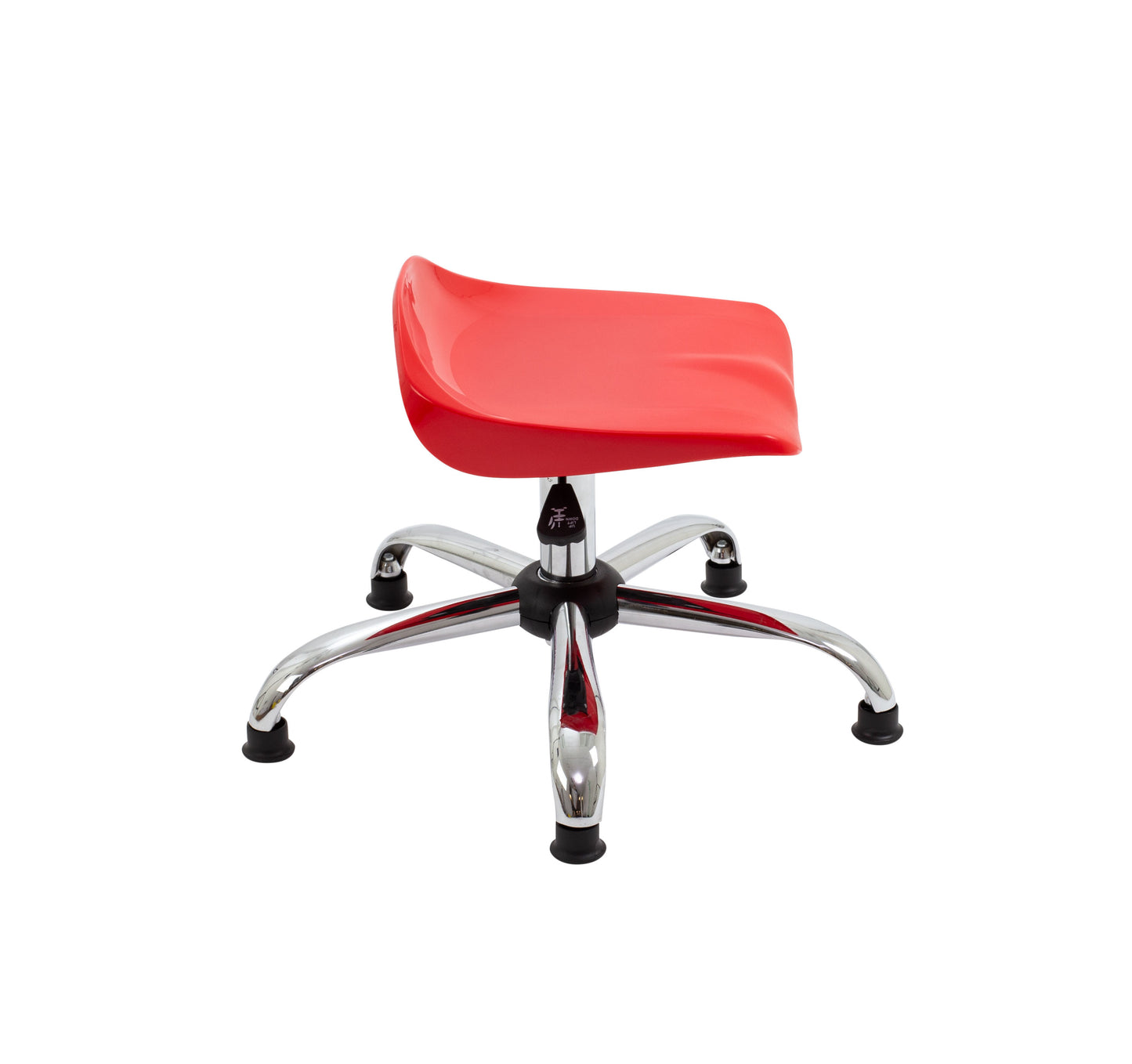 Titan Swivel Junior Stool with Chrome Base and Glides