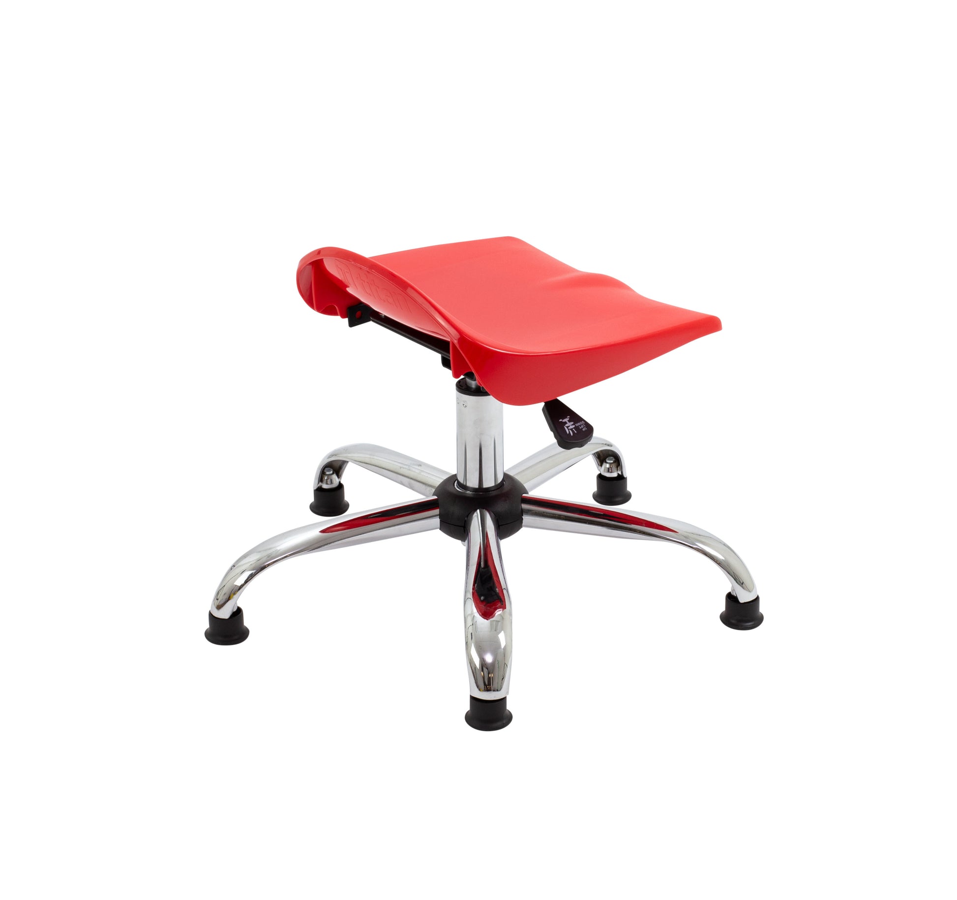 Titan Swivel Junior Stool with Chrome Base and Glides