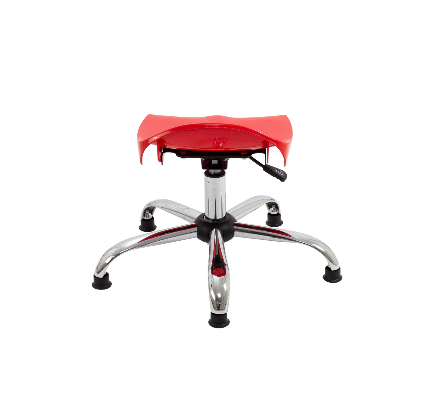 Titan Swivel Junior Stool with Chrome Base and Glides