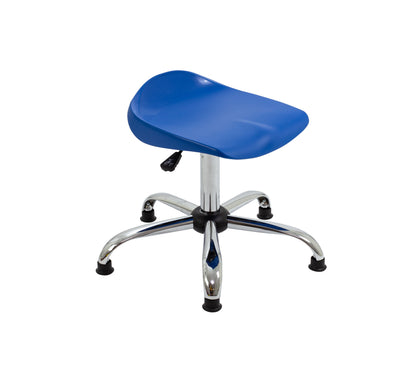 Titan Senior Swivel Stool|Chrome Base With Glides|Age 11 Plus Years|Blue