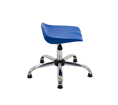 Titan Swivel Senior Stool with Chrome Base and Glides
