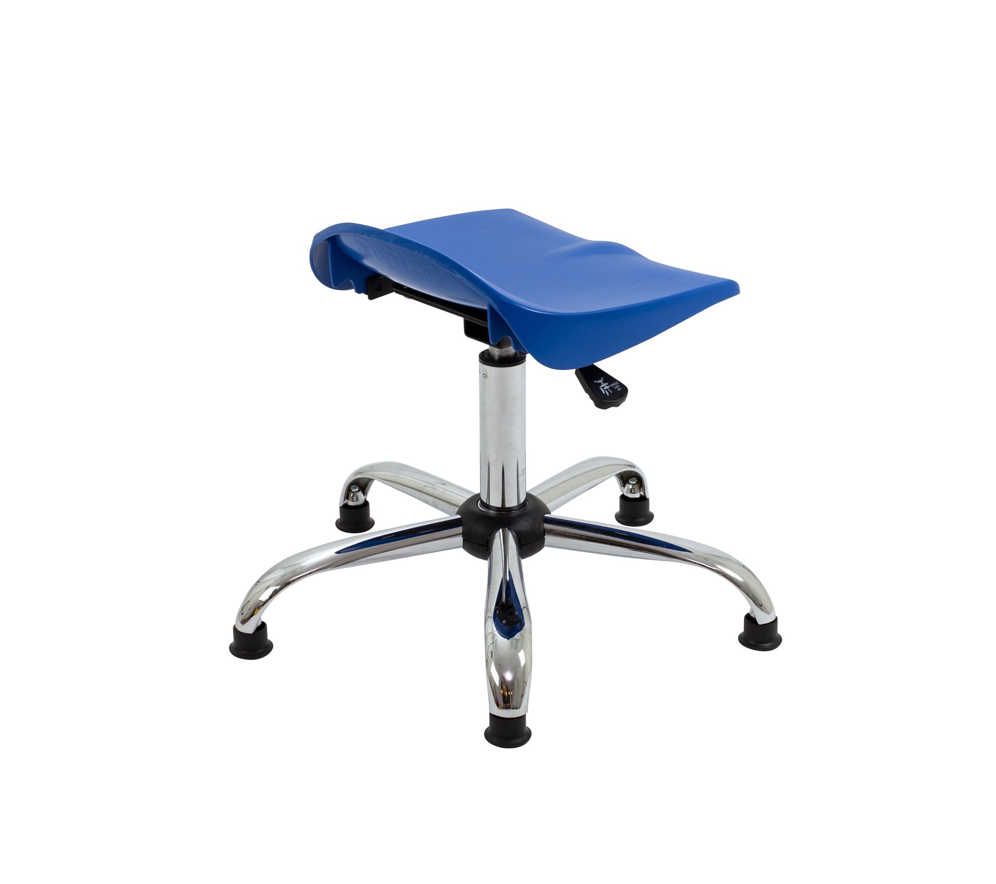 Titan Swivel Senior Stool with Chrome Base and Glides