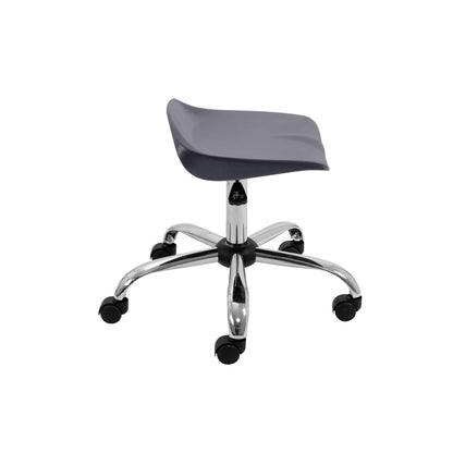 Titan Swivel Senior Stool with Chrome Base and Castors