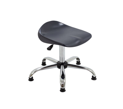 Titan Senior Swivel Stool|Chrome Base With Glides|Age 11 Plus Years|Charcoal