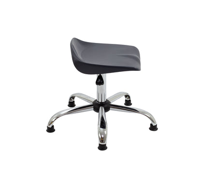 Titan Swivel Senior Stool with Chrome Base and Glides