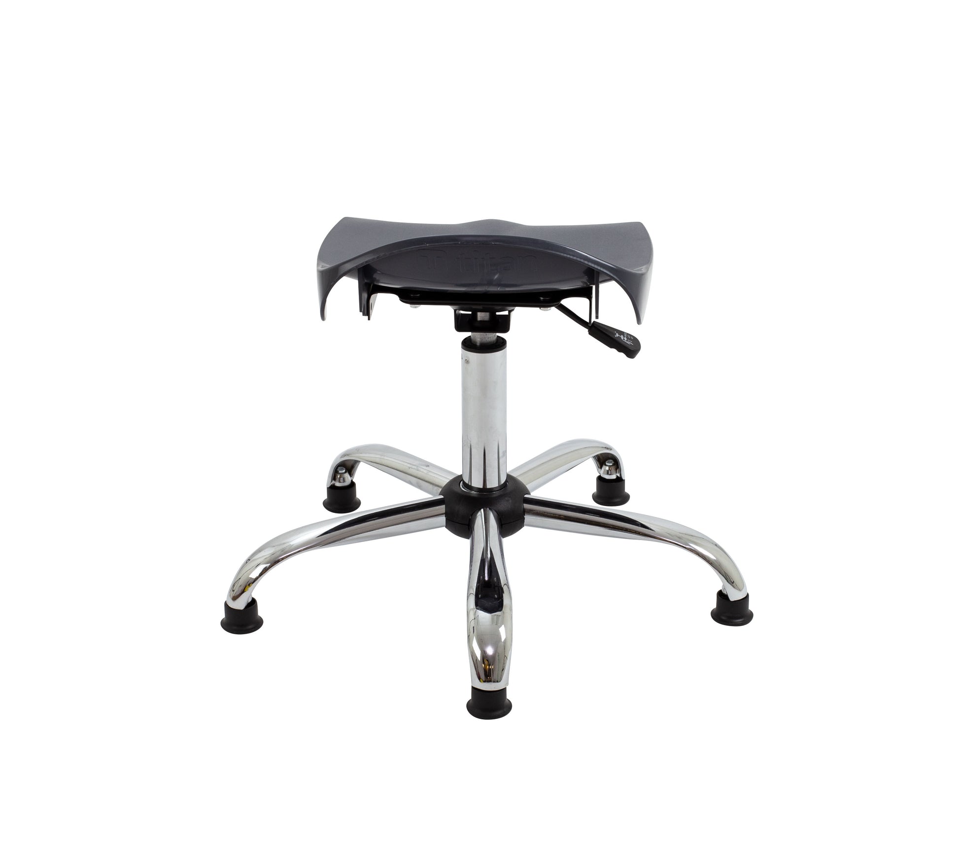 Titan Swivel Senior Stool with Chrome Base and Glides