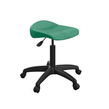 Titan Senior Swivel Stool|Black Base With Castors|Age 11 Plus Years|Green