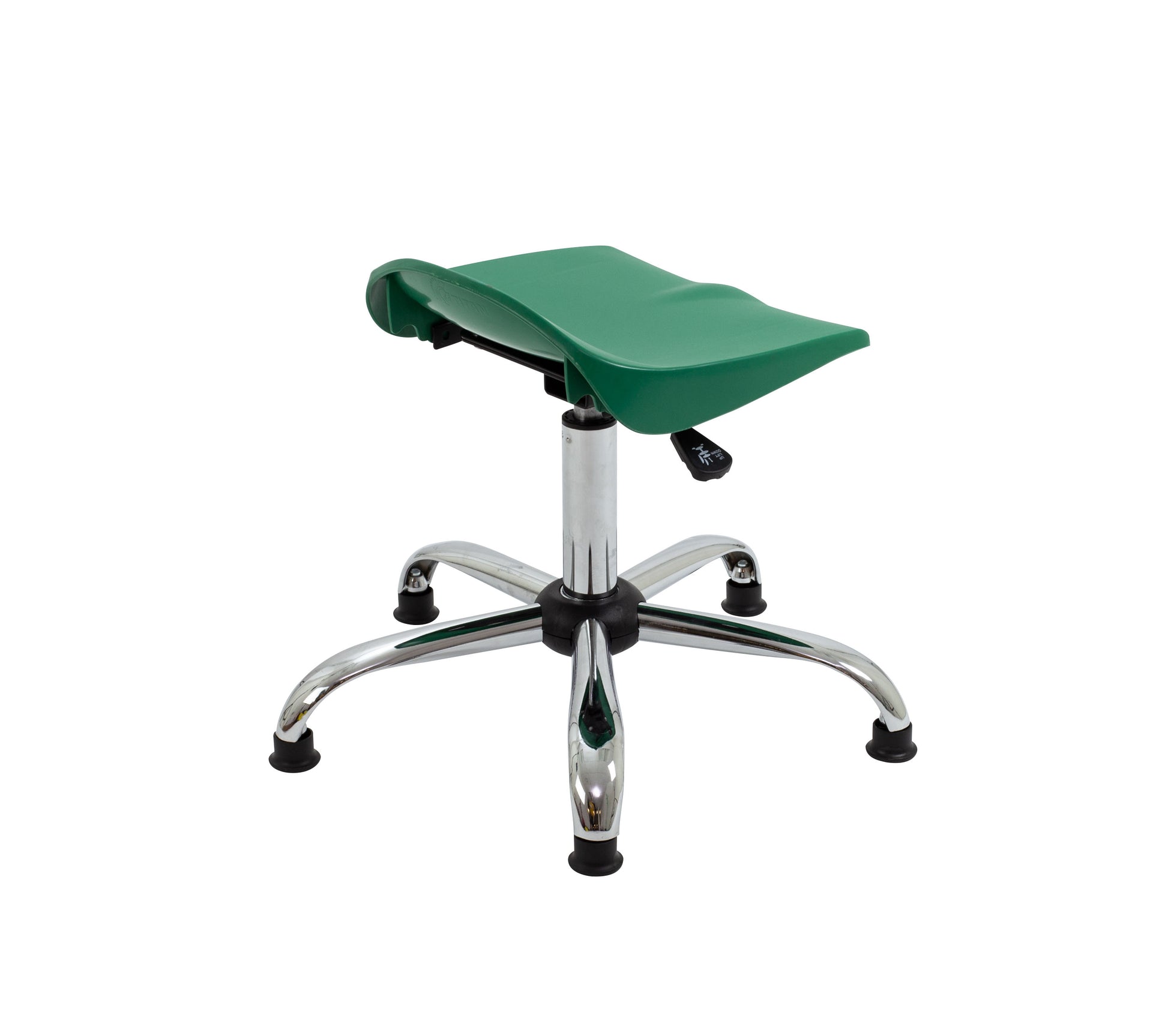 Titan Swivel Senior Stool with Chrome Base and Glides