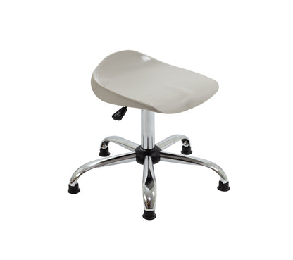 Titan Senior Swivel Stool|Chrome Base With Glides|Age 11 Plus Years|Grey