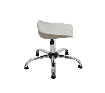 Titan Swivel Senior Stool with Chrome Base and Glides