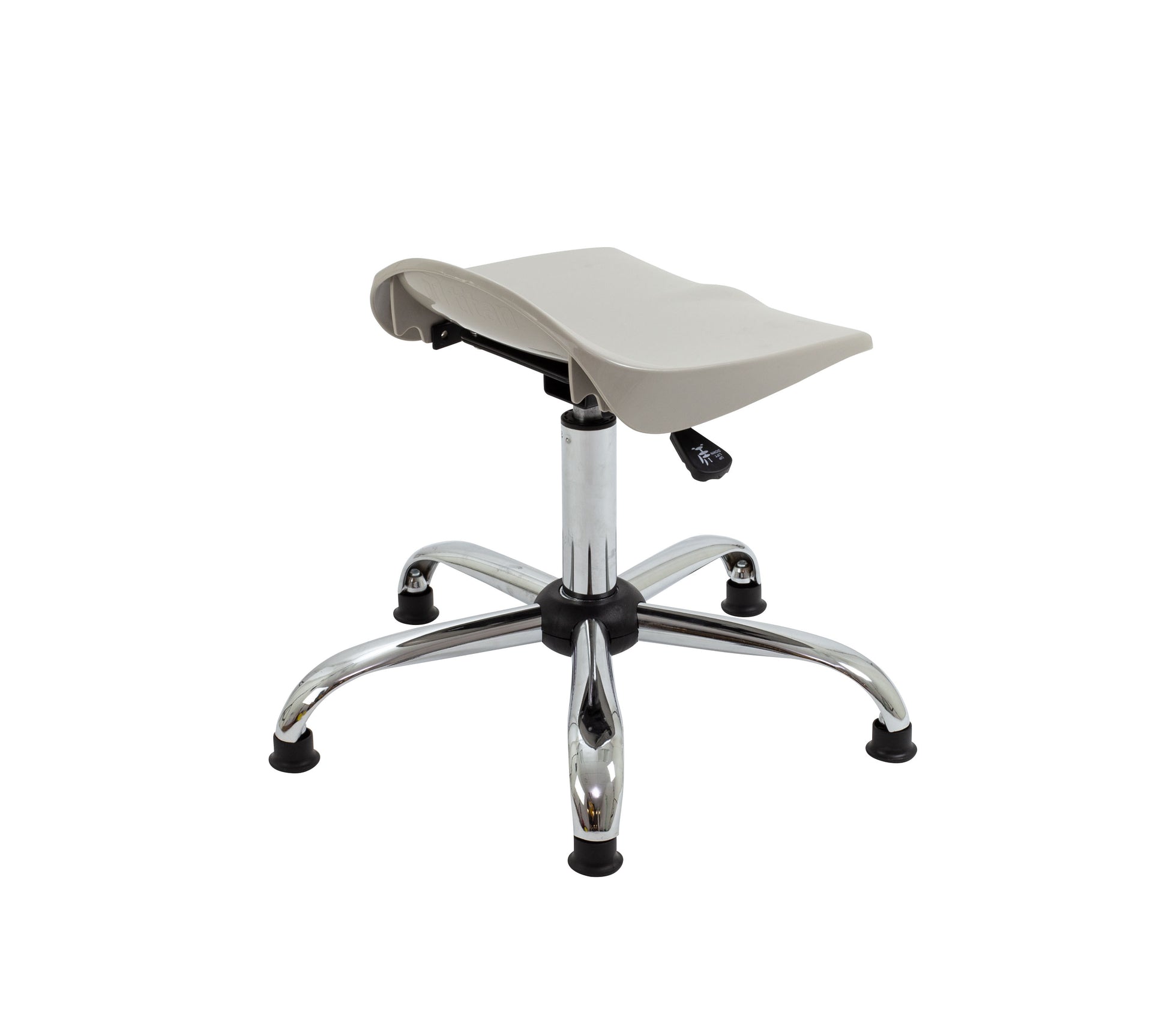 Titan Swivel Senior Stool with Chrome Base and Glides
