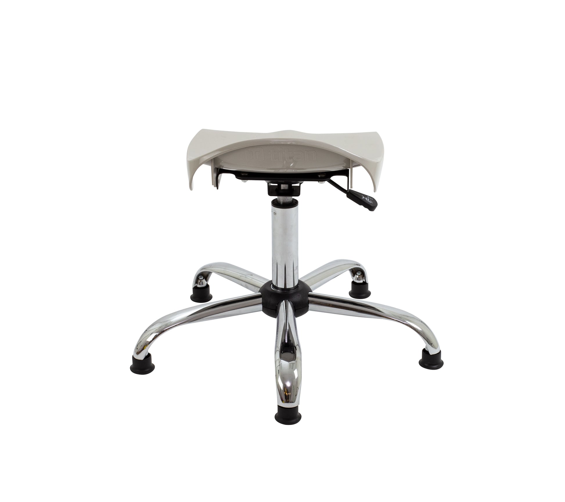 Titan Swivel Senior Stool with Chrome Base and Glides