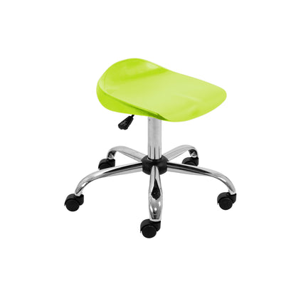 Titan Senior Swivel Stool|Chrome Base With Castors|Age 11 Plus Years|Lime