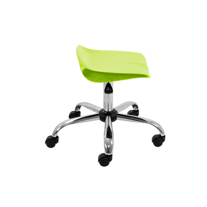 Titan Swivel Senior Stool with Chrome Base and Castors