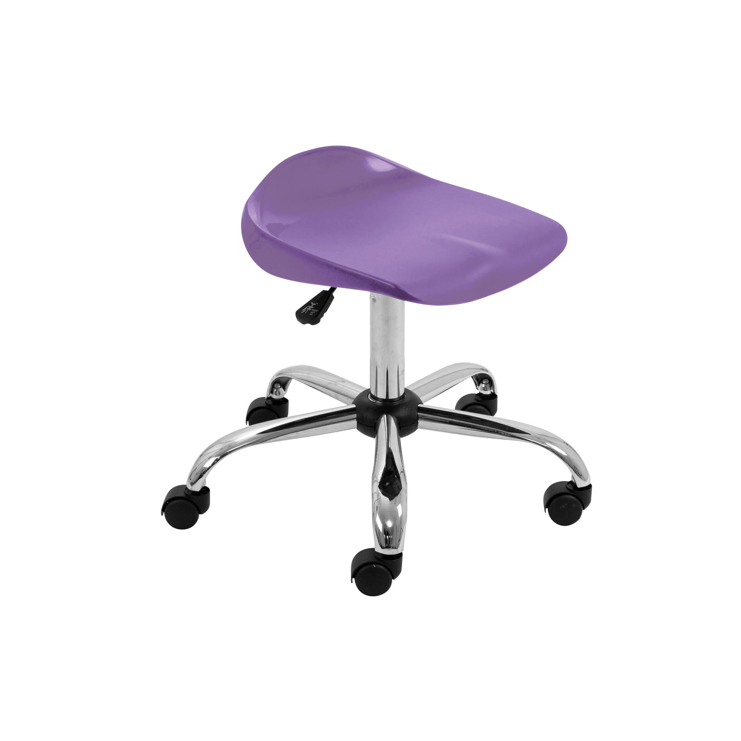 Titan Senior Swivel Stool|Chrome Base With Castors|Age 11 Plus Years|Purple