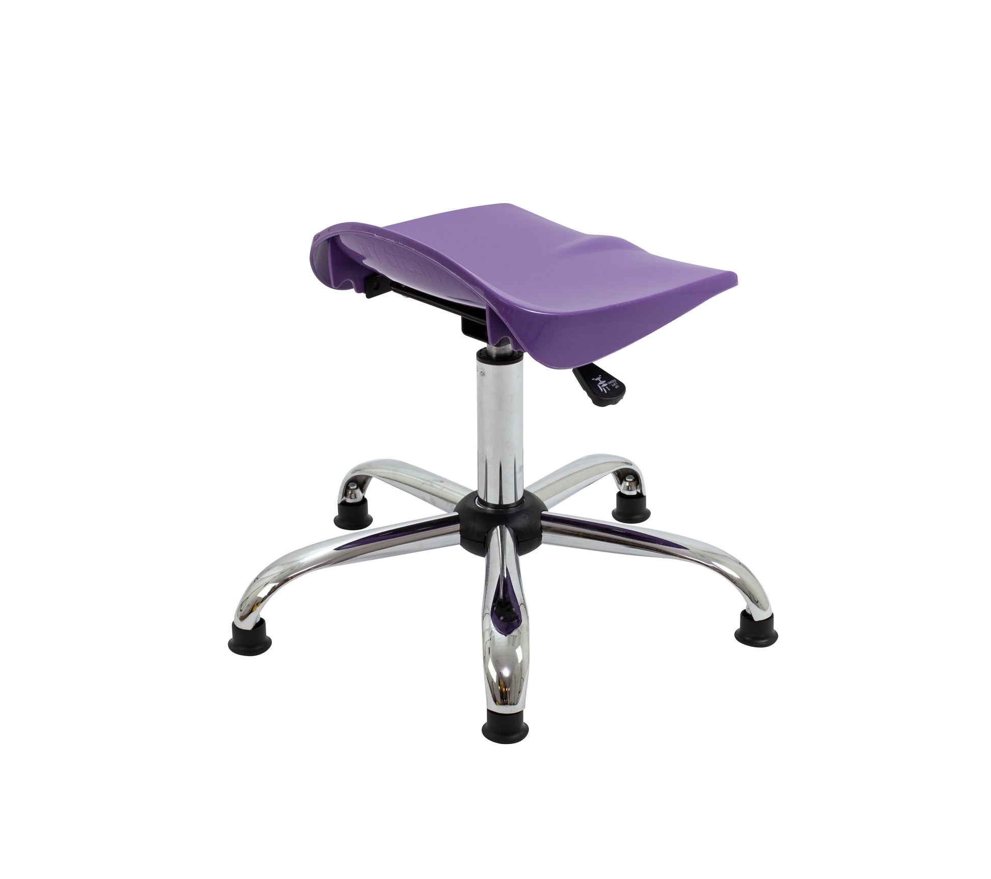 Titan Swivel Senior Stool with Chrome Base and Glides