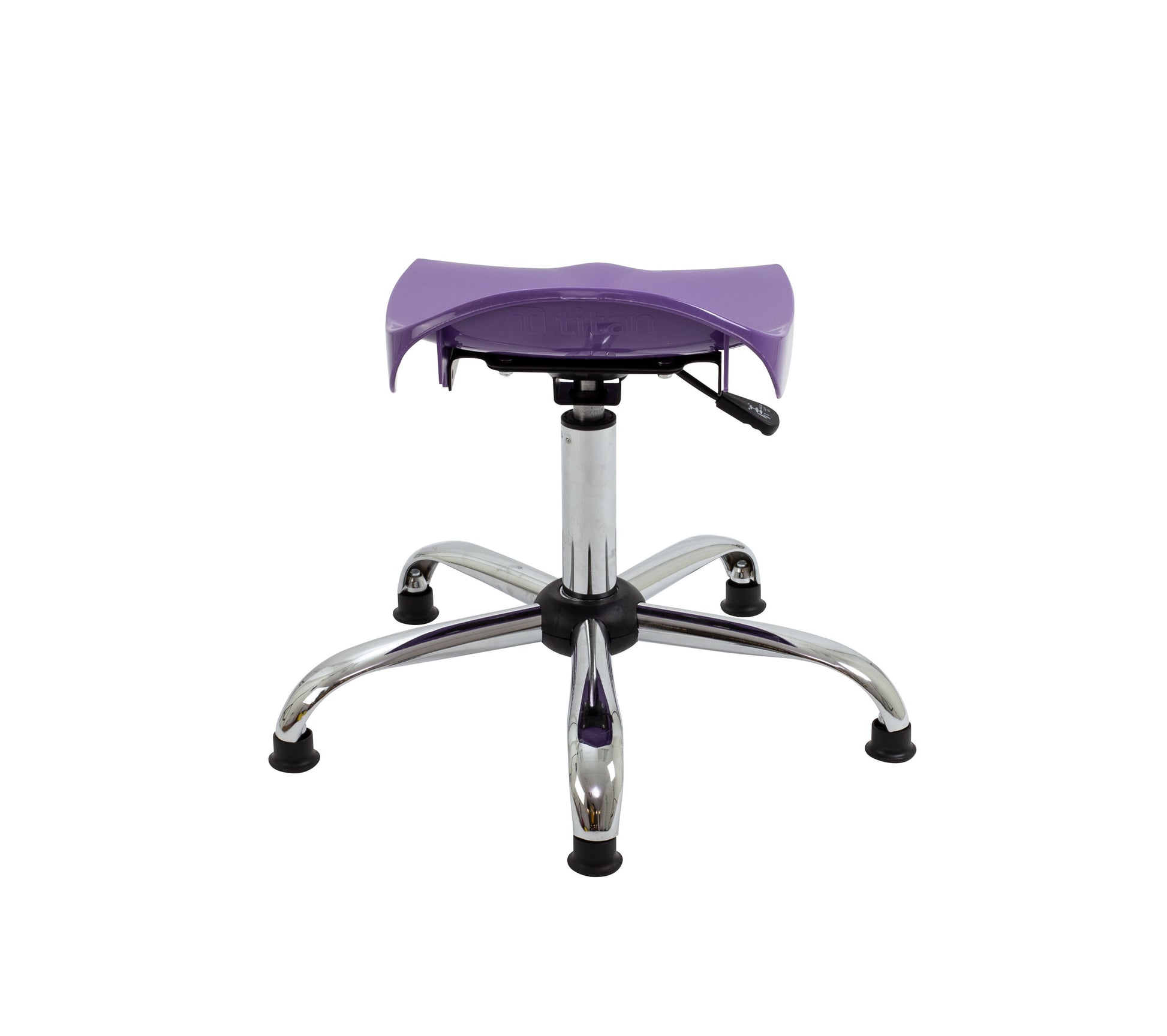 Titan Swivel Senior Stool with Chrome Base and Glides