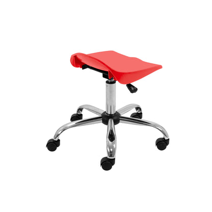 Titan Swivel Senior Stool with Chrome Base and Castors