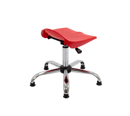 Titan Swivel Senior Stool with Chrome Base and Glides