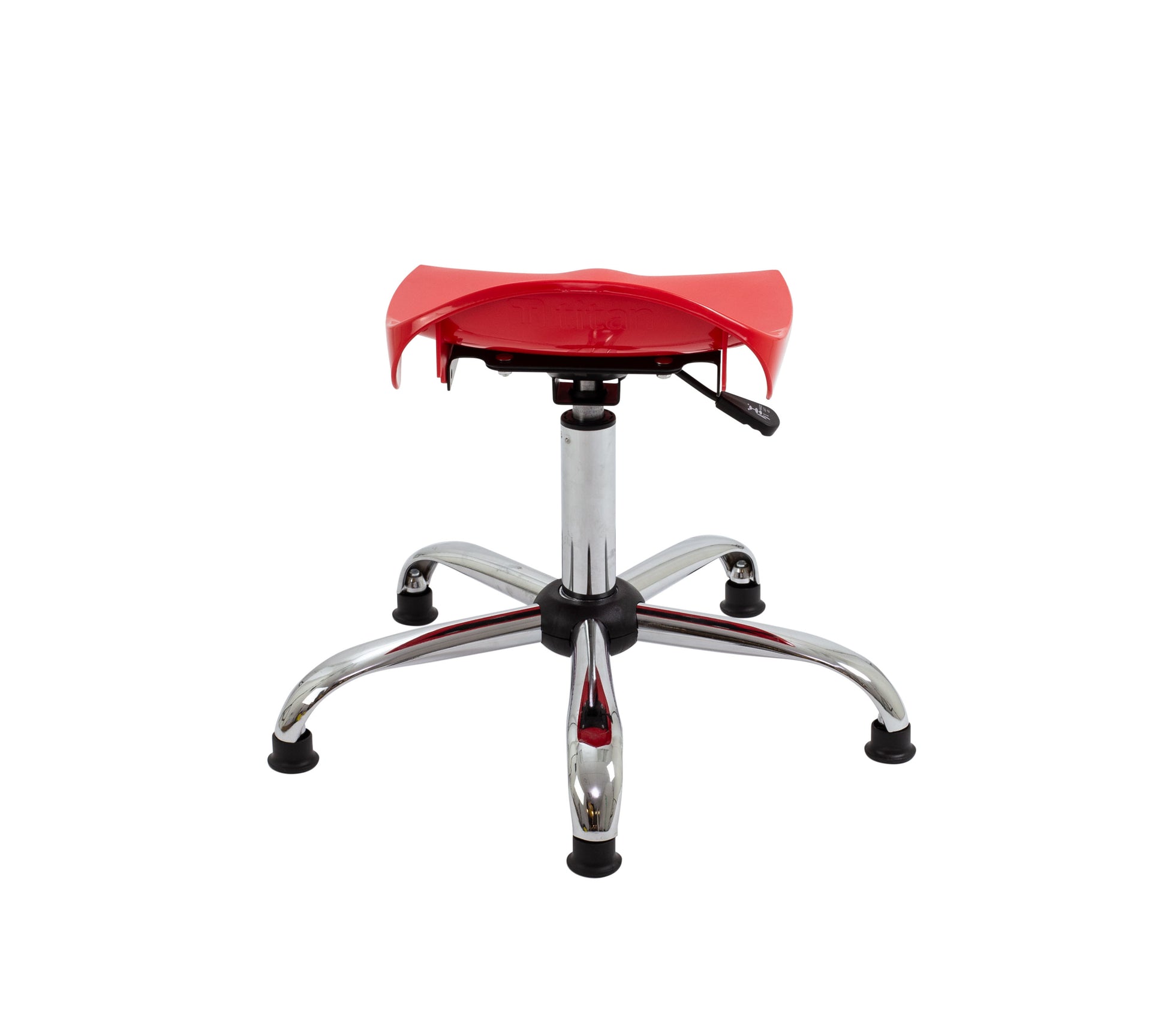 Titan Swivel Senior Stool with Chrome Base and Glides