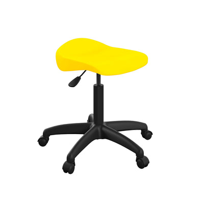 Titan Senior Swivel Stool|Black Base With Castors|Age 11 Plus Years|Yellow