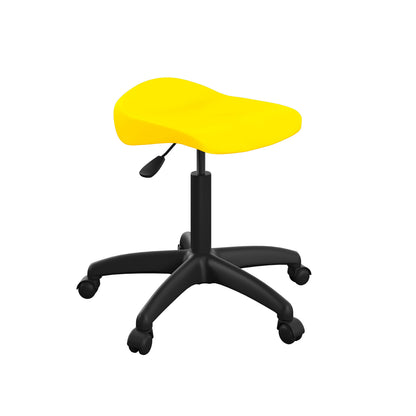 Titan Senior Swivel Stool|Black Base With Castors|Age 11 Plus Years|Yellow