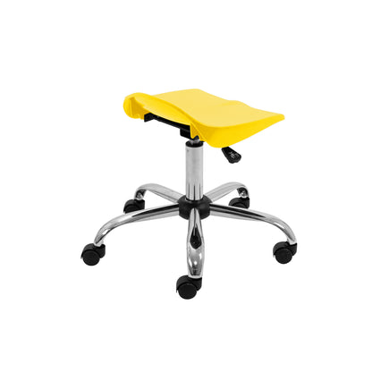 Titan Swivel Senior Stool with Chrome Base and Castors