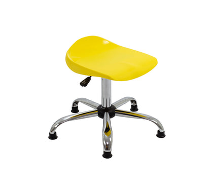 Titan Senior Swivel Stool|Chrome Base With Glides|Age 11 Plus Years|Yellow