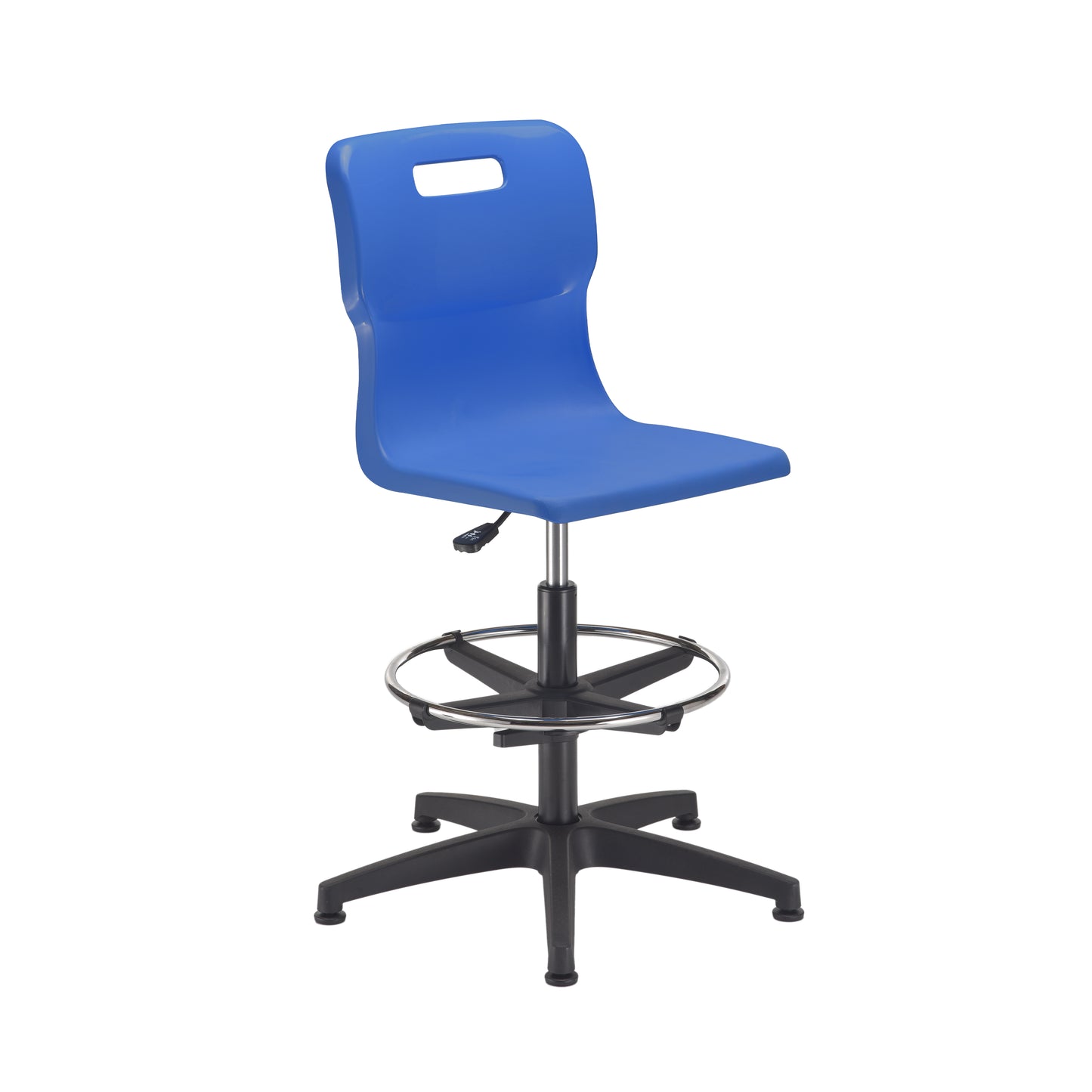 Titan Senior Swivel Chair|Black Base With Castors|Adjustable D-Kit|Age 11 Plus Years|Blue