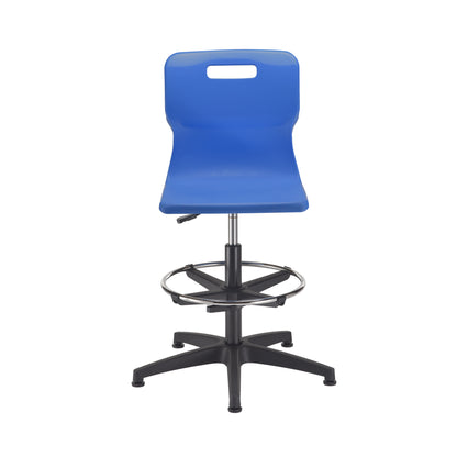 Titan Swivel Senior Chair with Plastic Base, Castors and D-Kit