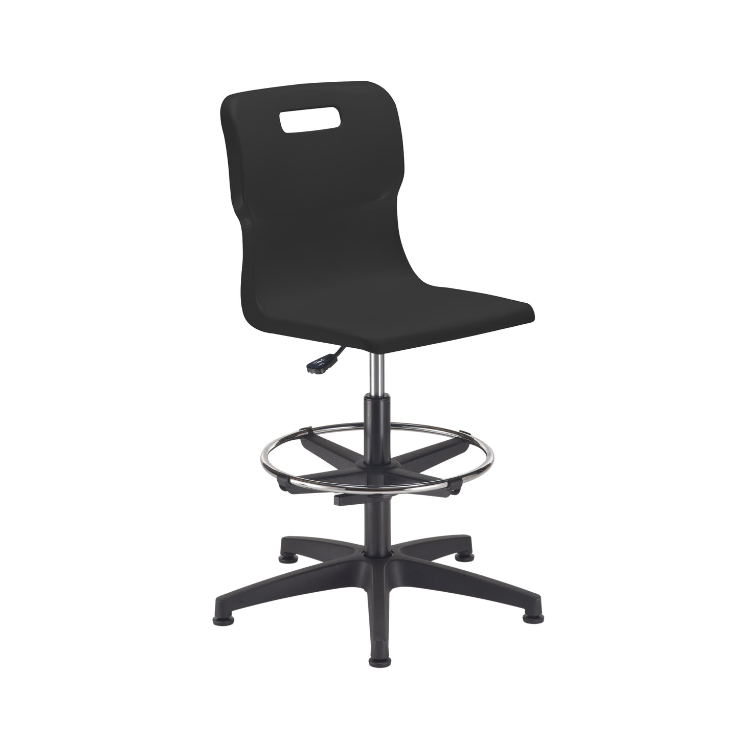 Titan Senior Swivel Chair|Black Base With Castors|Adjustable D-Kit|Age 11 Plus Years|Black