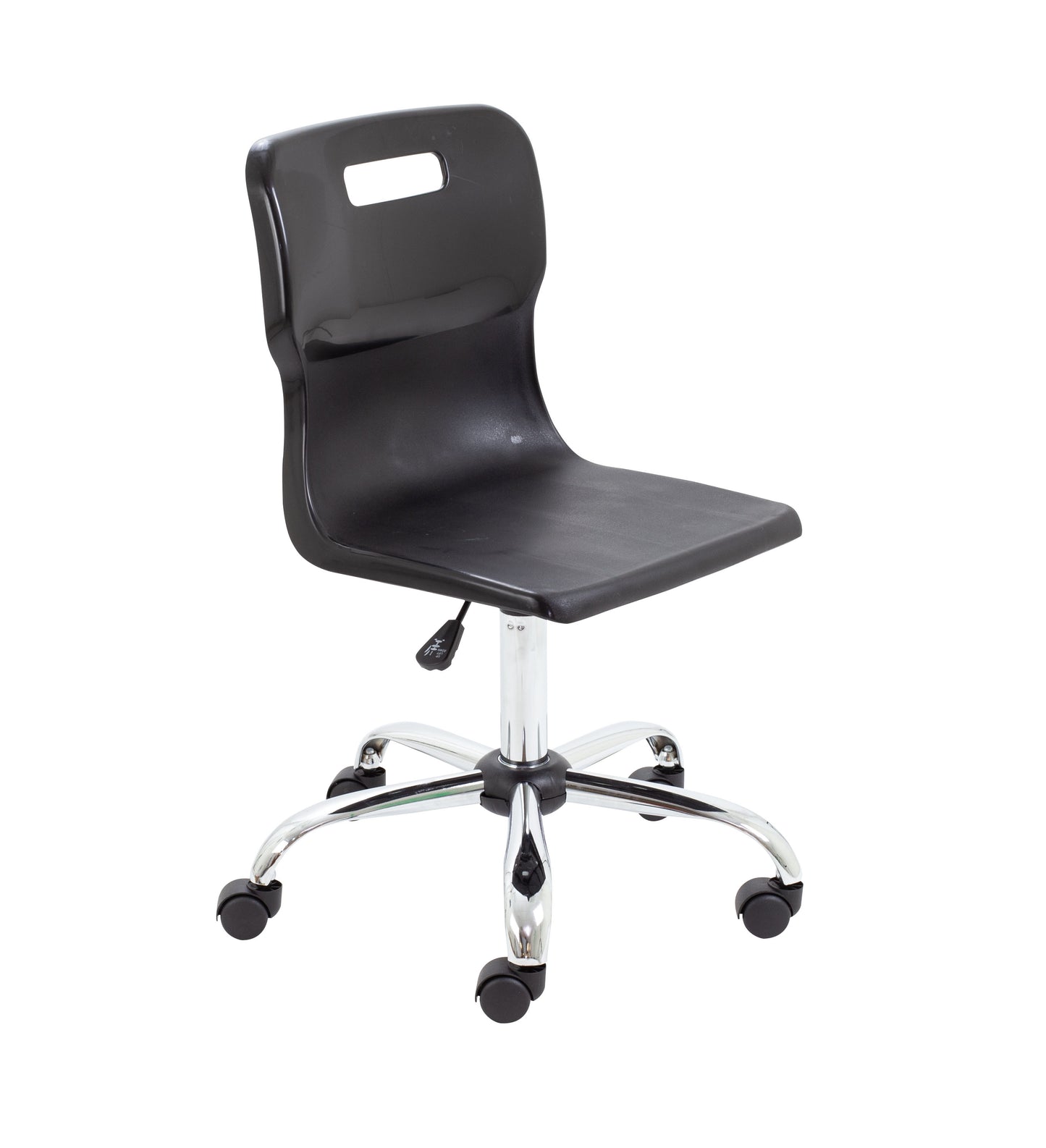 Titan Senior Swivel Chair|Chrome Base With Castors|Age 11 Plus Years|Black
