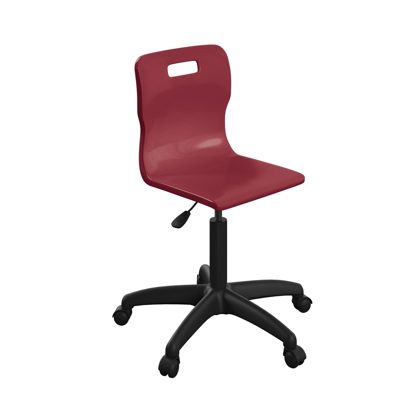 Titan Senior Swivel Chair|Burgundy Base With Castors|Age 11 Plus Years|Burgundy