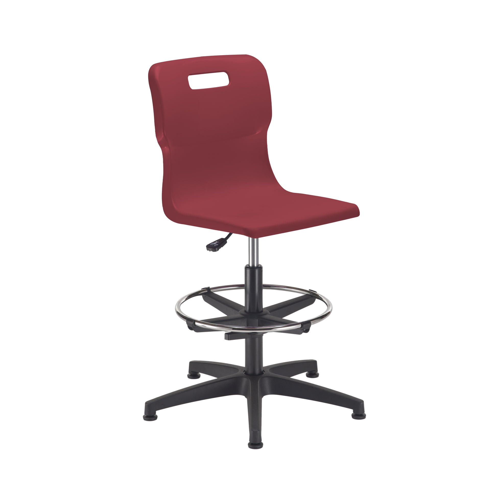 Titan Senior Swivel Chair|Burgundy Base With Castors|Adjustable D-Kit|Age 11 Plus Years|Burgundy