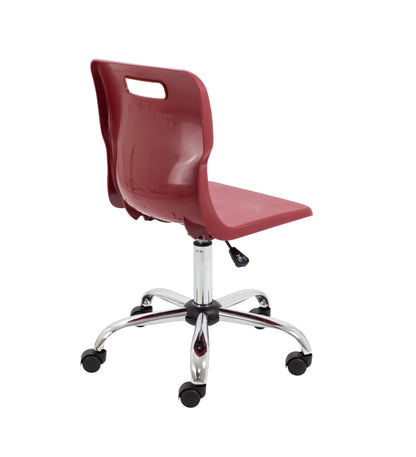 Titan Swivel Senior Chair with Chrome Base and Castors