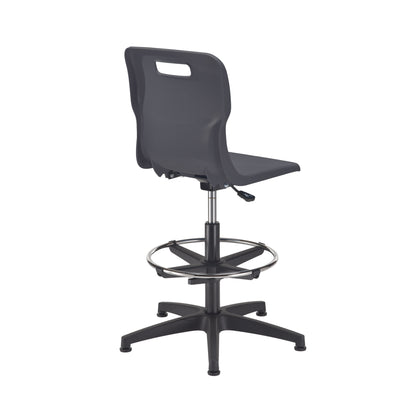 Titan Swivel Senior Chair with Plastic Base, Castors and D-Kit