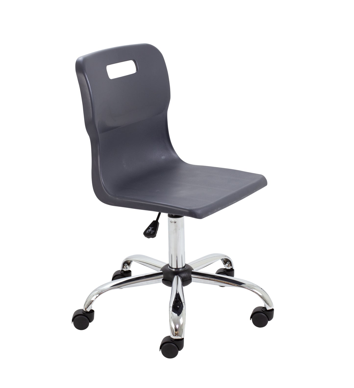 Titan Senior Swivel Chair|Chrome Base With Castors|Age 11 Plus Years|Charcoal