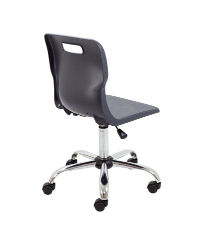 Titan Swivel Senior Chair with Chrome Base and Castors