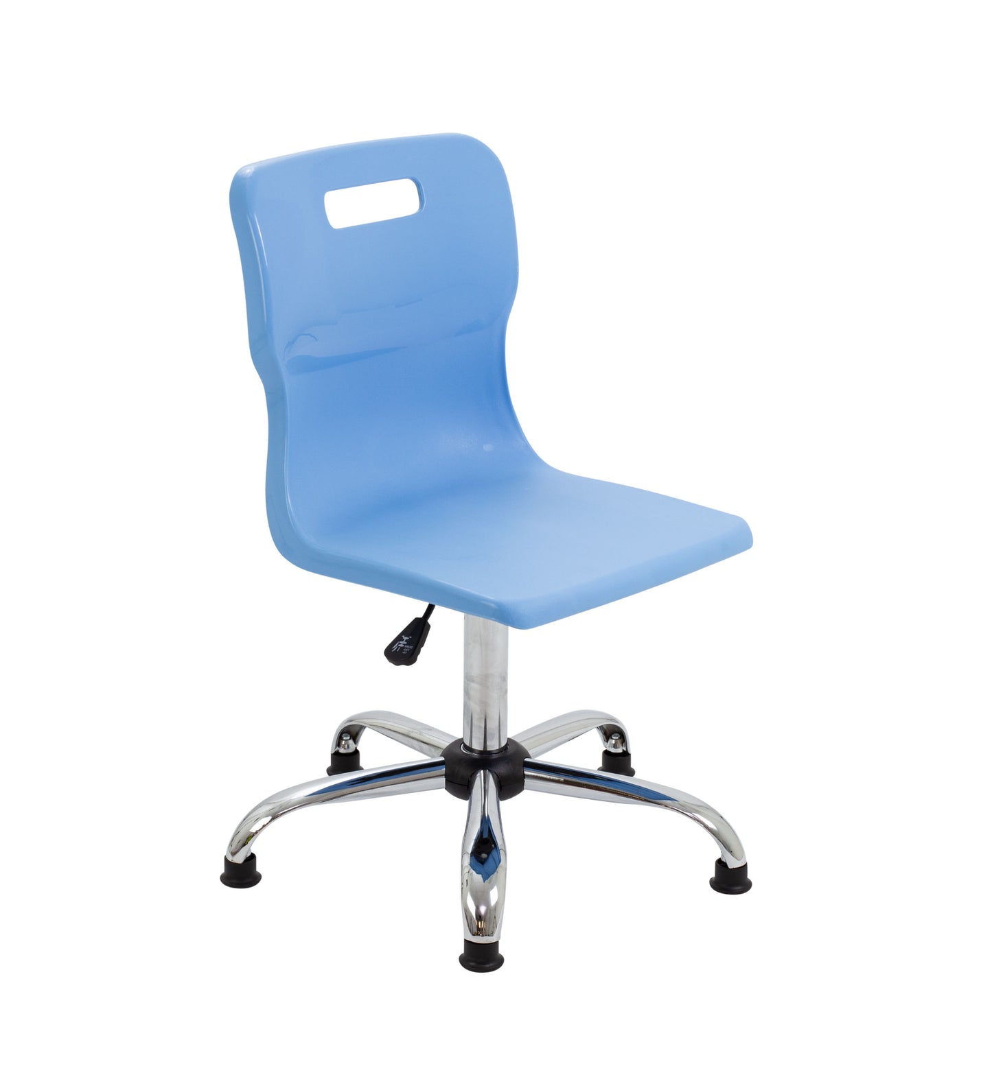 Titan Senior Swivel Chair|Chrome Base With Glides|Age 11 Plus Years|Sky Blue