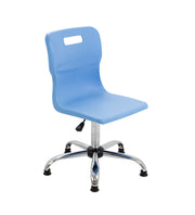 Titan Swivel Senior Chair with Chrome Base and Glides