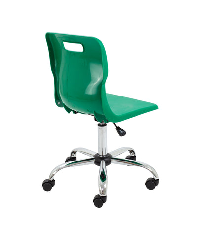 Titan Swivel Senior Chair with Chrome Base and Castors
